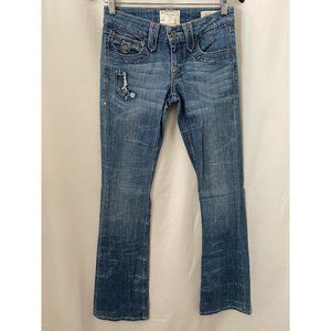 Taverniti Medium-Wash Janis Punk 18 Ripped/Distressed Faded Straight/Flare Jeans
